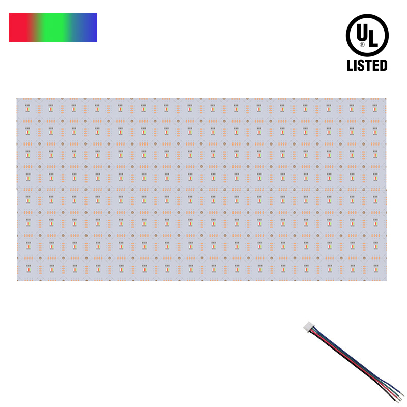 24V 5054 Flexible RGB LED Sheet Panel Lights Single LED Cut 16x8
